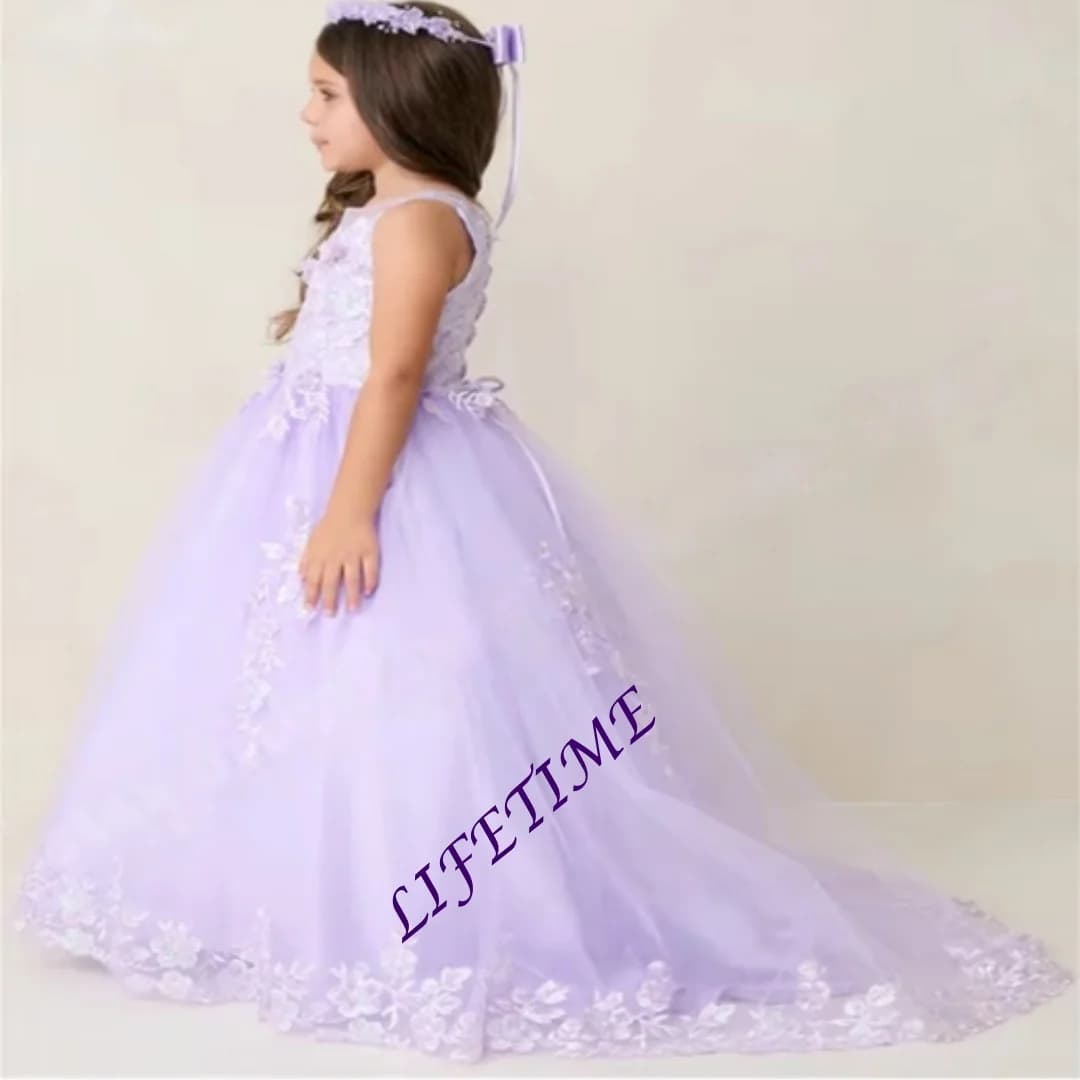 Abito Elegante Verde Personalizzato per Damigella, Ideale per Matrimoni, Feste di Compleanno per Bambini, Eventi Formali e Concorsi di Bellezza