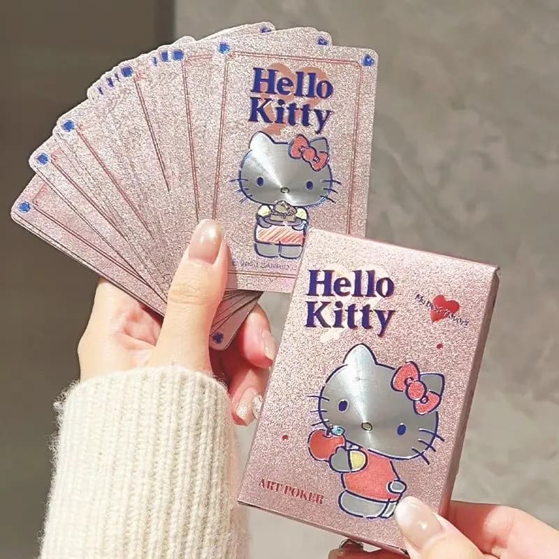 Collezione periferica Sanrio di carte, carte da gioco, ins interessanti e di alto valore, carte da gioco per bambini Kulomi Melody poker