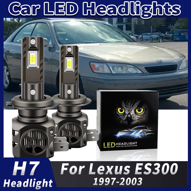 2 pz Lampadine LED H7 ad alta potenza da 100W 6000K CSP, potenti fari per auto per Lexus ES300 1997-2003 1998 1999 2000 2001