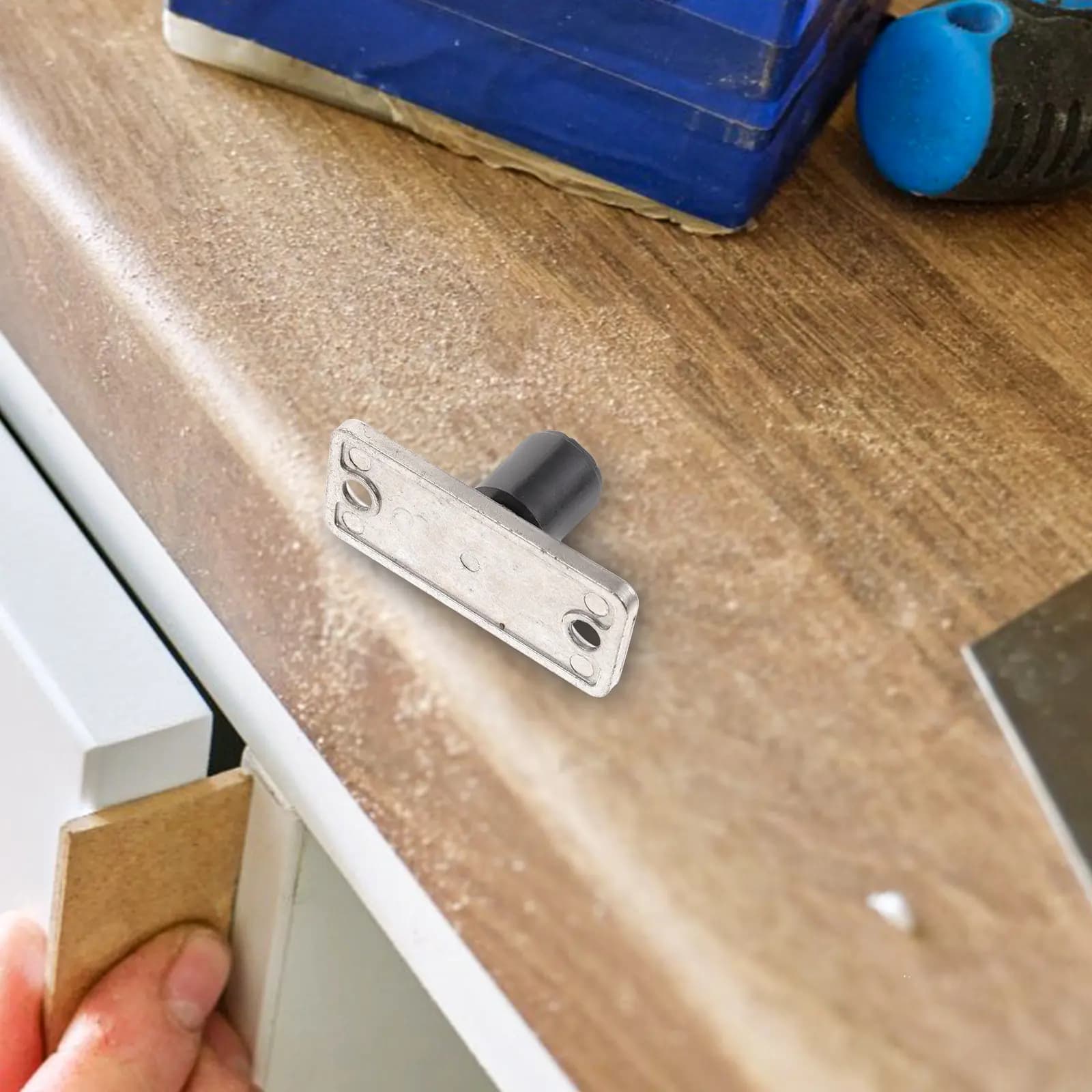 2 Pezzi Guida Inferiore per Porta Scorrevole in Acciaio Inossidabile, Fermo a Pavimento per Porta Scorrevole, Cuscinetto di Blocco Oscillante