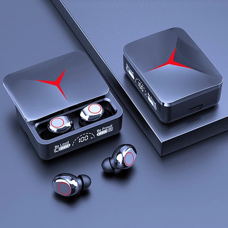 TWS M90 Wireless Headphones Sliding Headphones Bluetooth 5.3 Stereo Sports Headphones with LED Digital Display