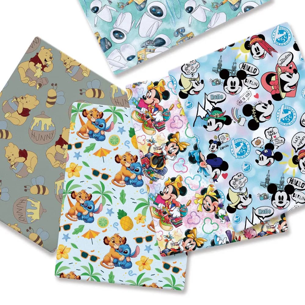 Tessuto patchwork in tessuto con cartoni animati co-brandizzato BEAST KINGDOM 140x50CM per cucito tessile per la casa, gonna per bambole, tenda, gonna per bambina5