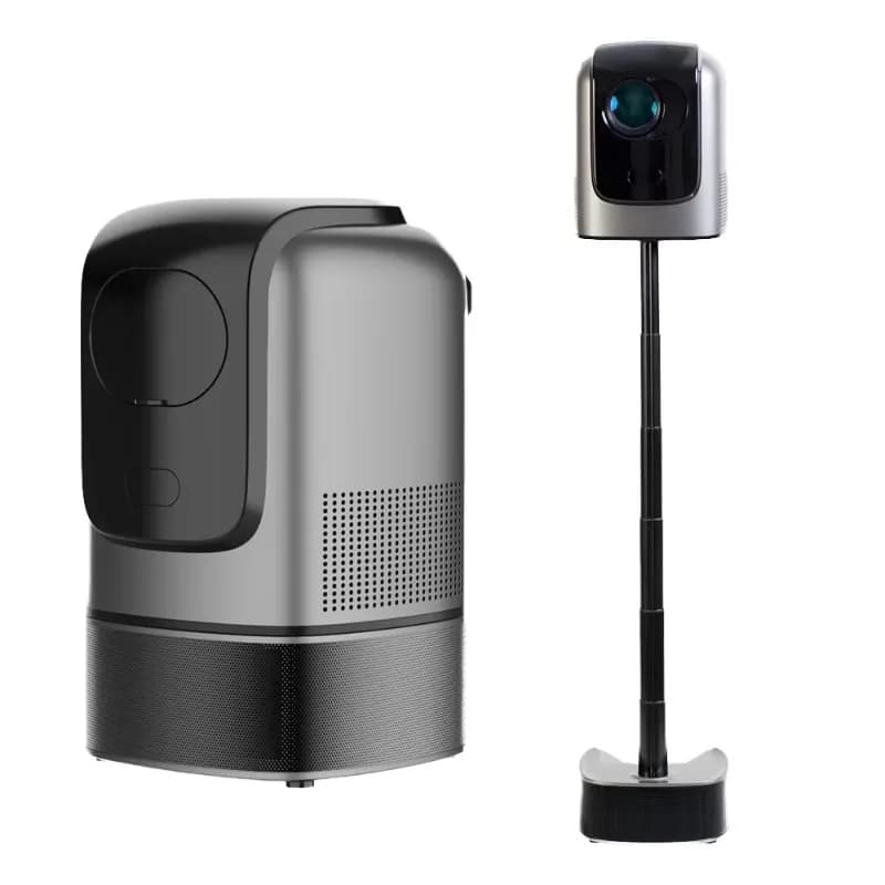 Mini proiettore Home Theater portatile 1080P Inclinazione Pan Tilt Suono Hifi Android 11.0 Autofocus Proiettore di sollevamento integrato 3D