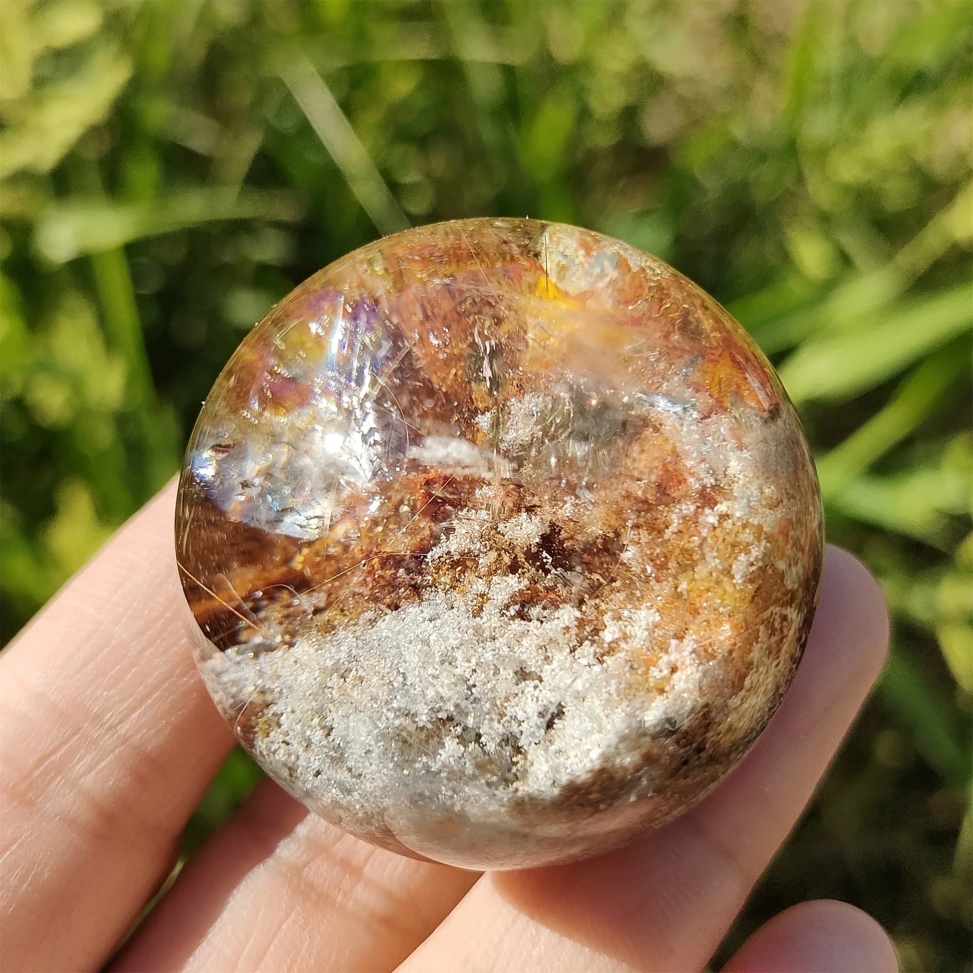 1 pezzo di sfera di cristallo naturale di quarzo, decorazione per la casa, regali per Natale e Capodanno