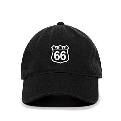 Route 66 baseball cap, adjustable cotton Dad's hat