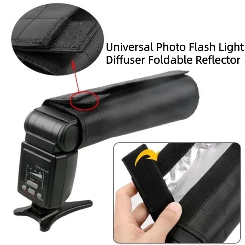 RF17 Universal Photo Flash Light Diffuser Foldable Reflector beam Softbox Bender Tube for Canon Nikon Yongnuo pentax flashgun