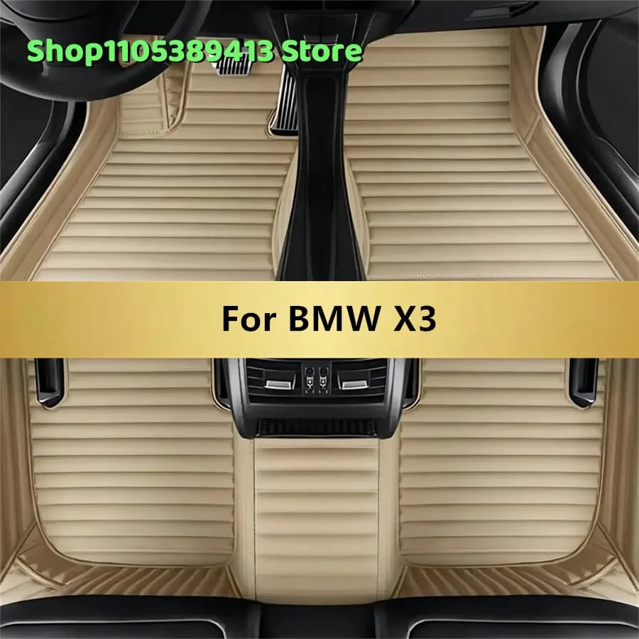 Artificial leather Custom Car Floor Mats For BMW X3 2012 2011 2010 2009 2008 2007 2006 2005 Car Mat Accessories Mats Carpets