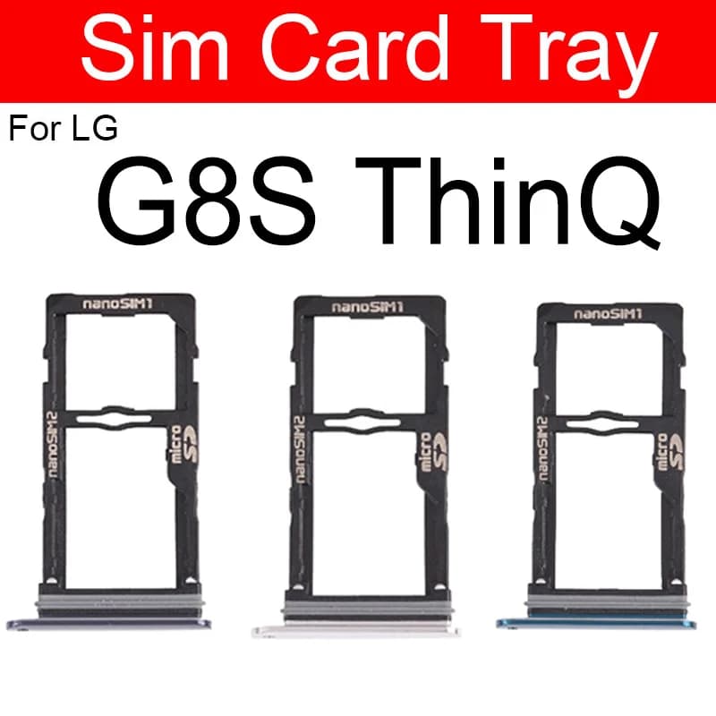 Vassoio per SIM Card per LG G8S ThinQ G8X lettore di schede SIM supporto per vassoio Sim parti di ricambio per Slot Sim