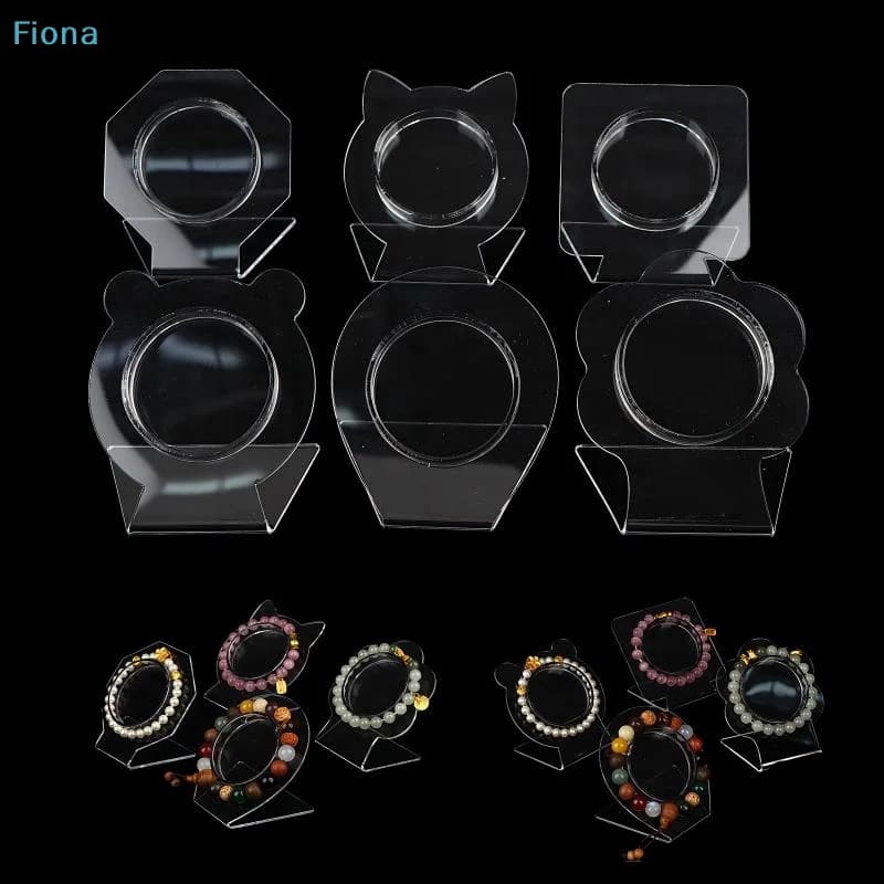 ✔ Espositore per braccialetti in acrilico trasparente, porta bracciali trasparente per gioielli, espositore per braccialetti con perline, organizer per esposizione.