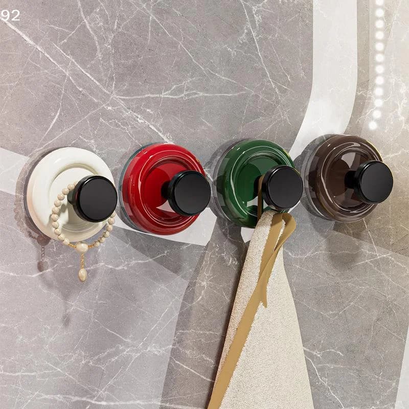 Colorful Suction Cup Wall Hooks, Strong Adhesion No Drilling, Great For Bathroom Kitchen Hanging Towels BagsCentury House
