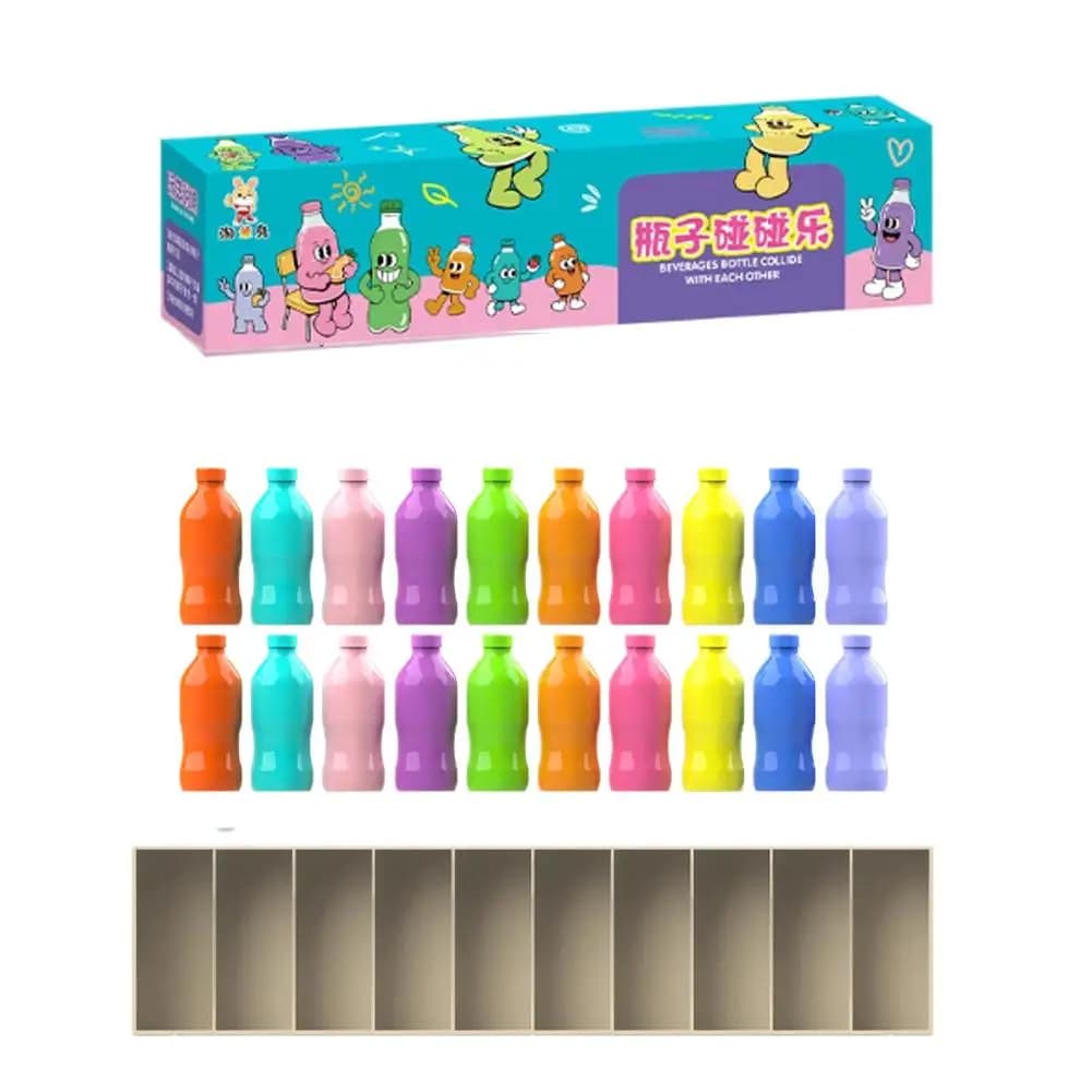 Divertente gioco di indovinare bottiglie per bambini, gioco di abbinamento di bevande con memoria a colori, giocattolo puzzle di memoria per esercizi cerebrali per bambini