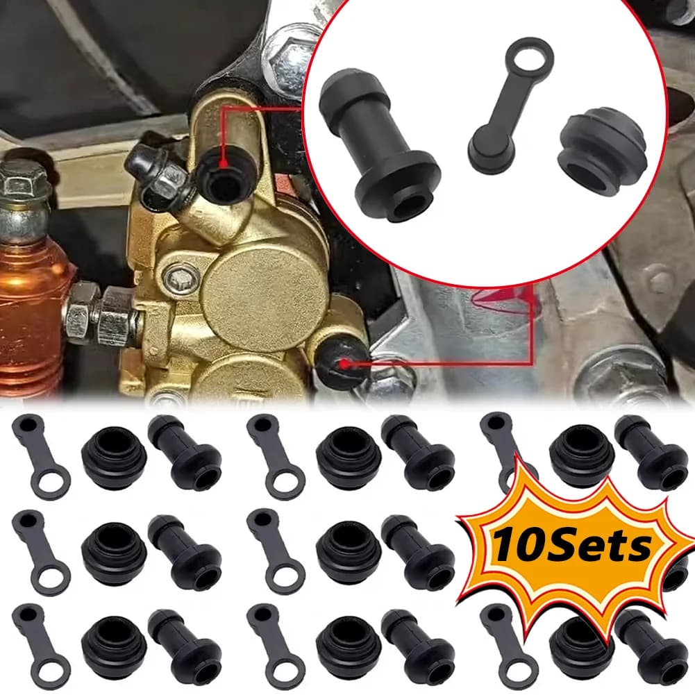1/5/10Set Premium Tappi di Gomma Impermeabili 3 Pezzi Pompa Inferiore Kit di Gomma Moto Pinza Freno A Disco Guarnizioni di Ricambio