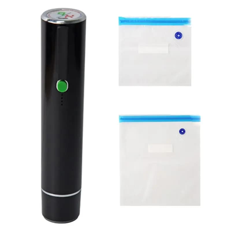 Macchina per sottovuoto portatile dal design compatto ELEG con 10 sacchetti riutilizzabili, perfetta per conservare la conservazione degli alimenti e viaggi