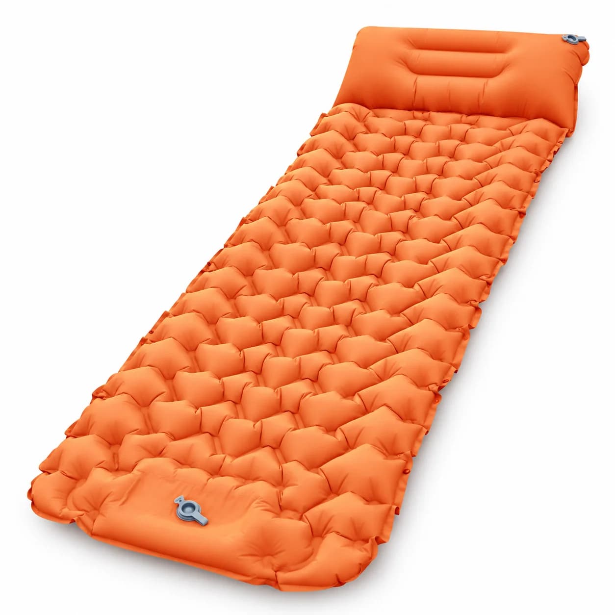 Inflatable Camping Sleeping Pad with Built-in Foot Pump, 8cm Thick Mat with Pillow for Tent Travel and Outdoor Use