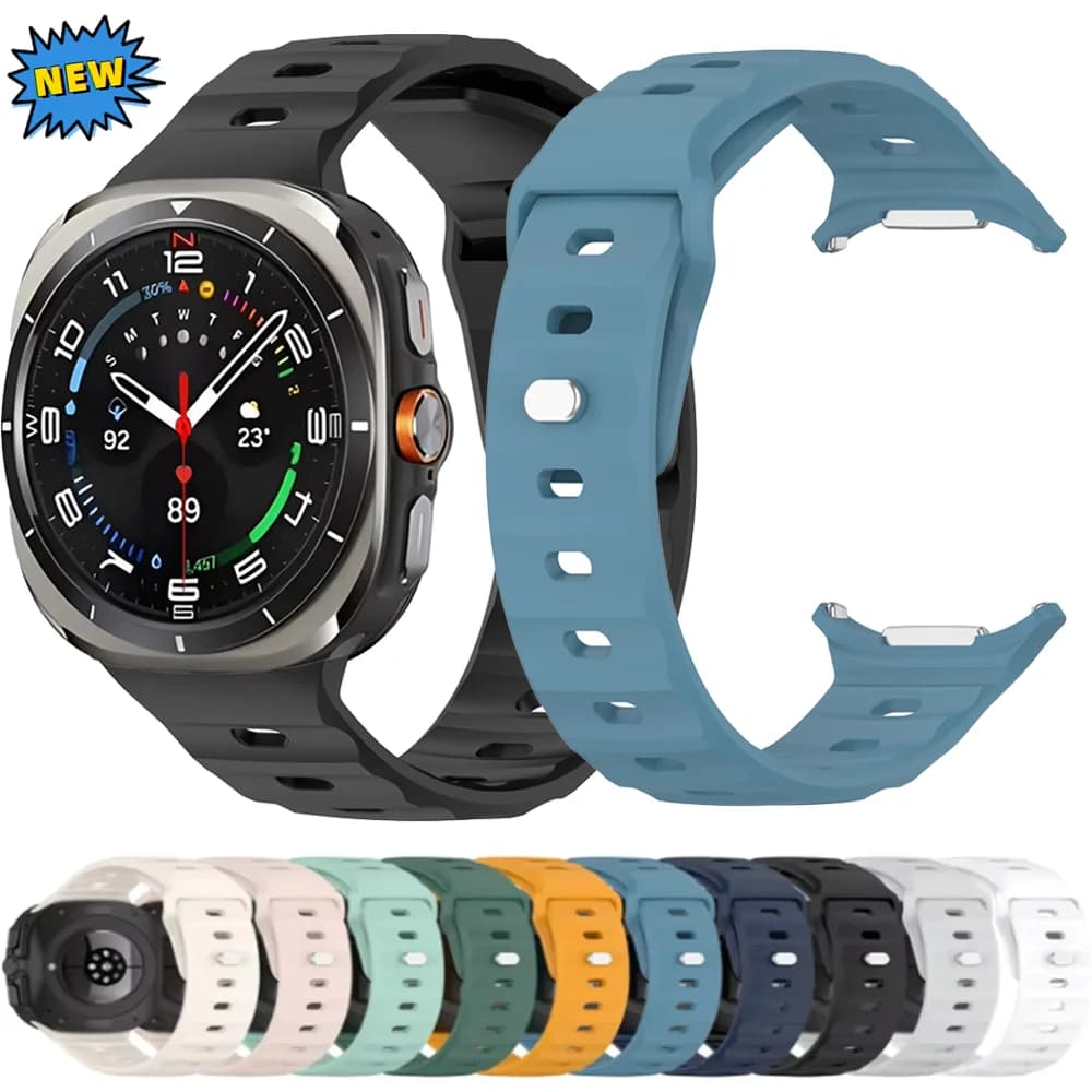 Cinturino sportivo in silicone per Samsung Galaxy Watch Ultra 2025 47mm Cinturino traspirante Galaxy Watch Ultra 47mm Cintura sostituibile