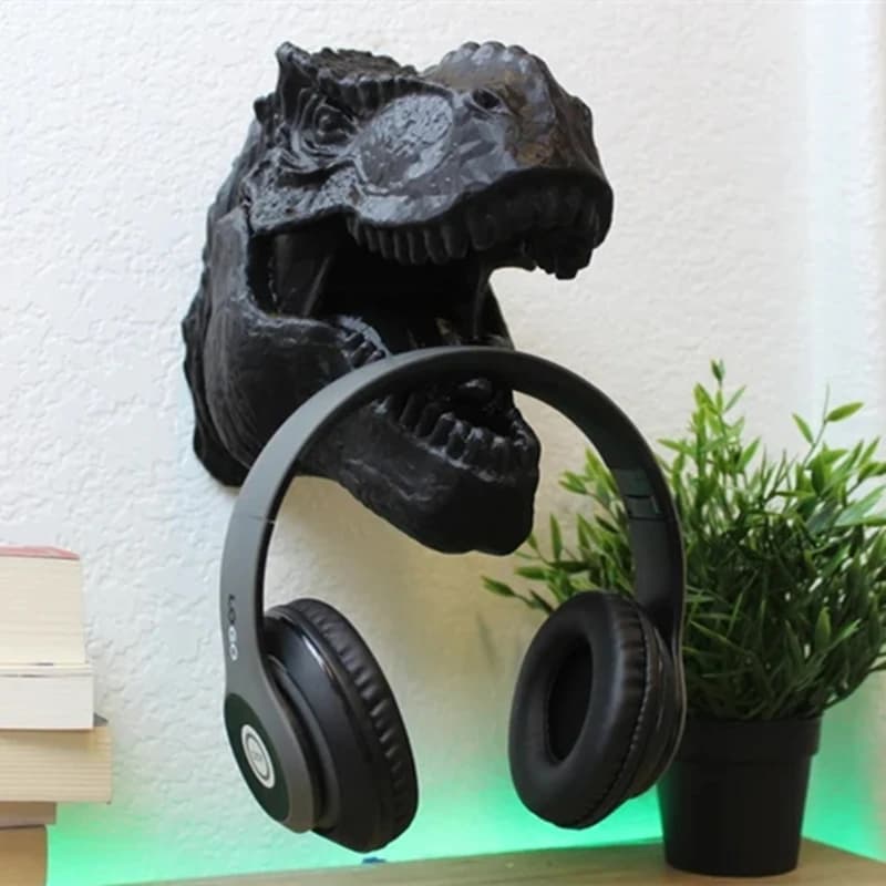 Supporto per cuffie T-Rex | Supporto per cuffie con dinosauro | Regalo perfetto per giocatori Tyrannosaurus Rex