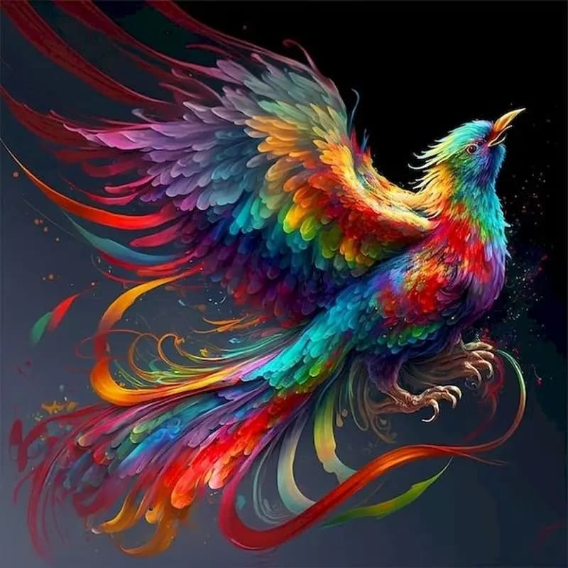GATYZTORY Diamond Painting Complete Kit Picture Artwork Stitch Products Animals Phoenix bird Decorative Paintings Modern Kits