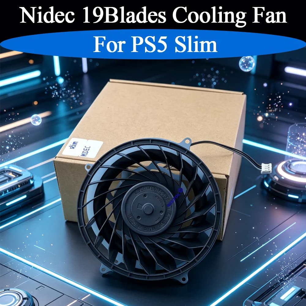Nuova ventola di raffreddamento interna di ricambio NIDEC a 19 pale per PS5 Slim, dissipatore di calore per console, parti di riparazione per accessori PS5 Slim