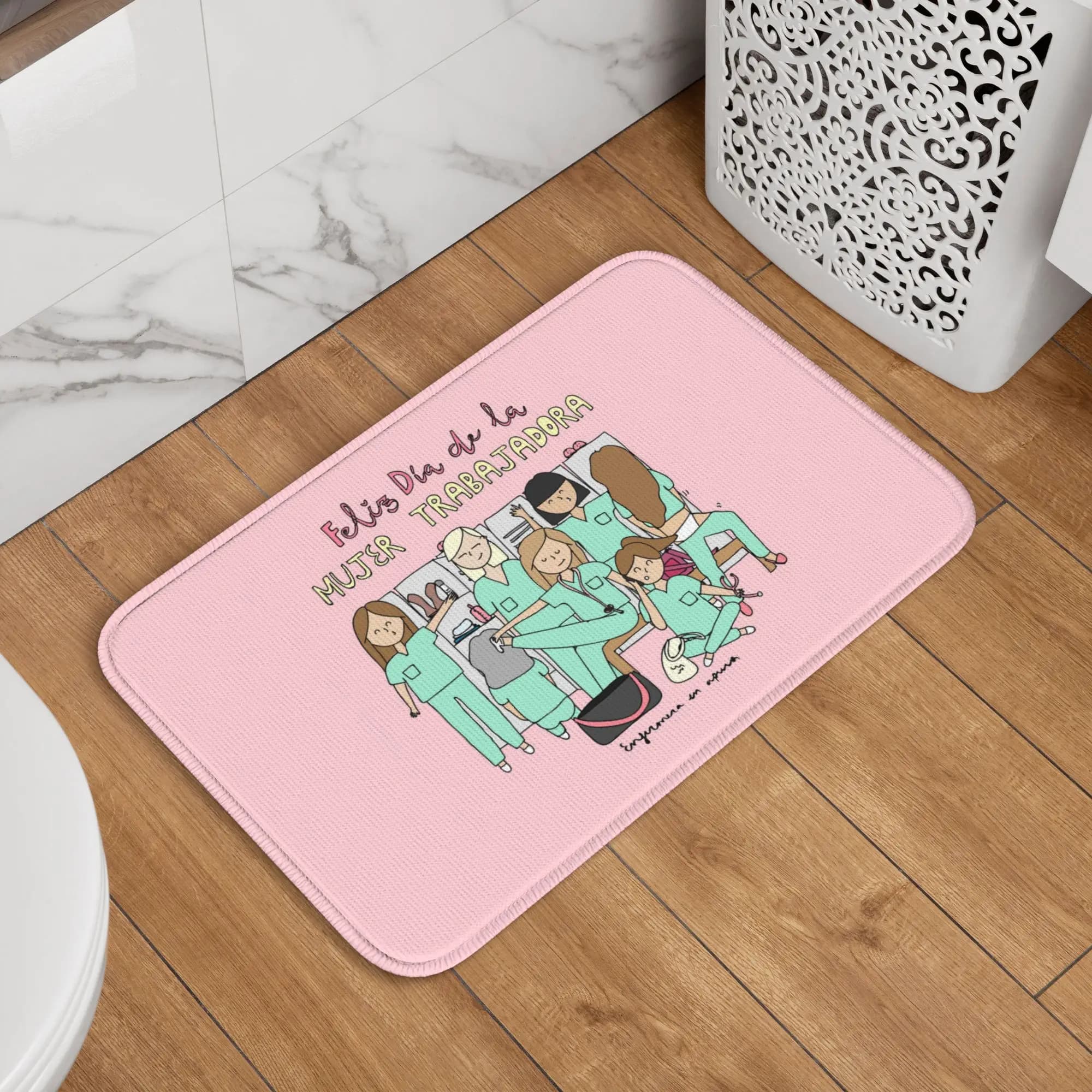 Tappetino Personalizzato con Stampa di Infermiere o Dottore, Antiscivolo per Bagno, Cucina, Soggiorno, Ingresso