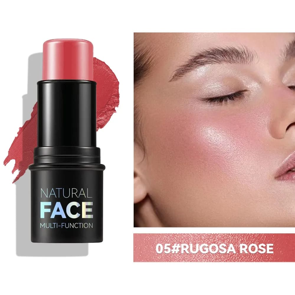Nuovo Stick Bronzer per Contorno Viso, Illuminante per il Viso, Trucco Multifunzionale, Crema Blush per Donne e Ragazze