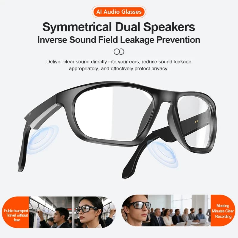 4K HD Smart Camera Glasses Photochromic Lenses AI Translation Bluetooth Call Photo Video Music Smart Motorcycle Glasses 2026 New