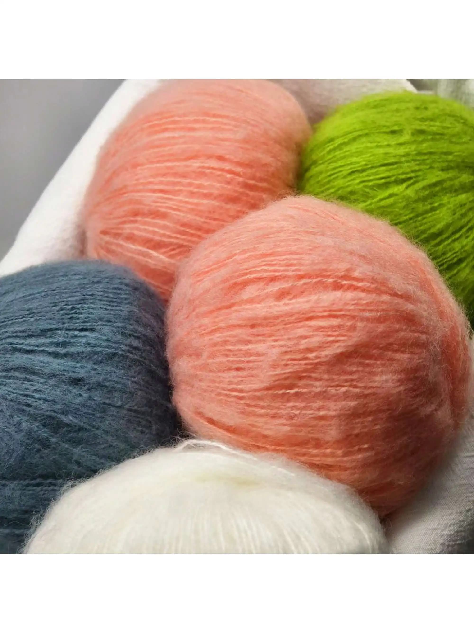 3 pezzi di filato caldo e morbido lavorato a maglia fai da te sciarpa intrecciata a mano scialle maglione (gancio all'uncinetto 2,0 mm)