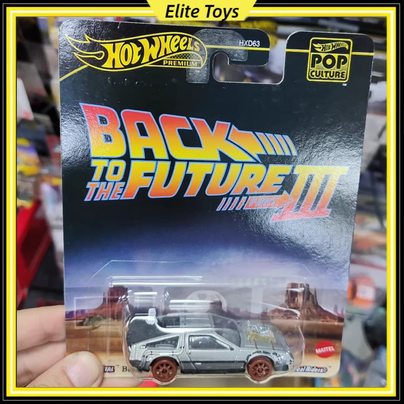 Hot Wheels Premium Pop Culture Scala 1:64 Ritorno al futuro Macchina del tempo -1955 Modello di auto pressofuso in lega Veicolo da collezione giocattolo