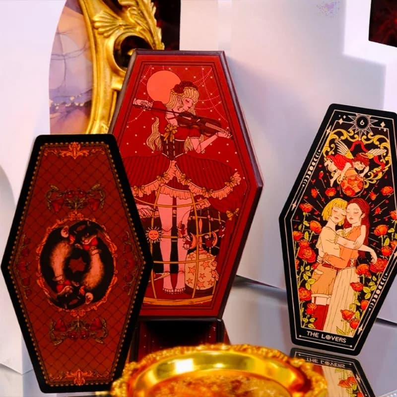 Genuine Dream Mirror Tarot Cards Marseille Tarot Style 78pcs Weird Shape Tarots Divination Oracle Card Board Game Tarot Deck