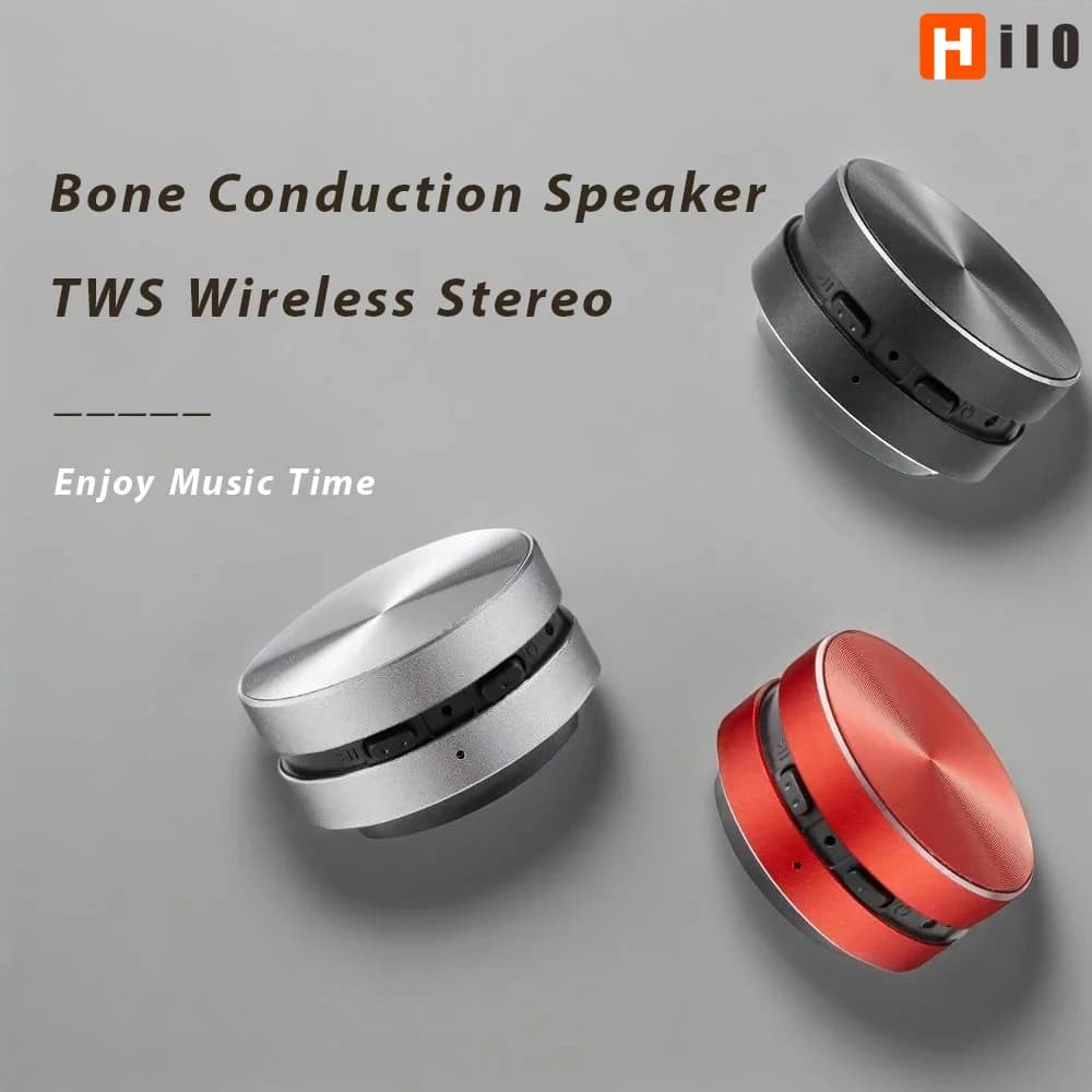 Altoparlante a conduzione ossea Bluetooth Vibrazione stereo Audio Digitale TWS Altoparlanti più piccoli wireless Dropshipping Mini portatile in metallo