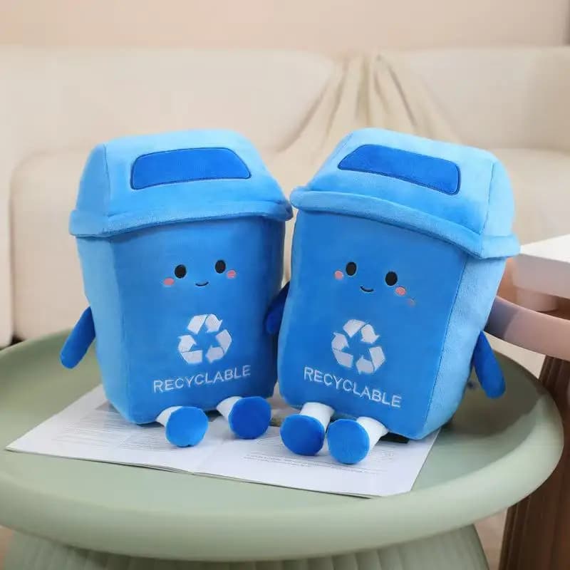 30 cm riciclabile bidone della spazzatura peluche giocattolo simulazione cartone animato anime carino regalo di compleanno per bambini cuscino imbottito bambola divertente