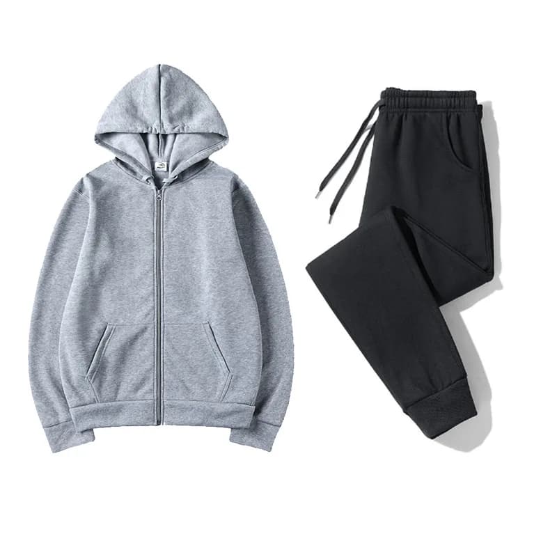 Nuovo Set Sportivo Casual da Donna Autunno/Inverno 2025, Felpa con Zip e Pantaloni Sportivi in Tinta Unita, Due Pezzi per Attività all'Aperto