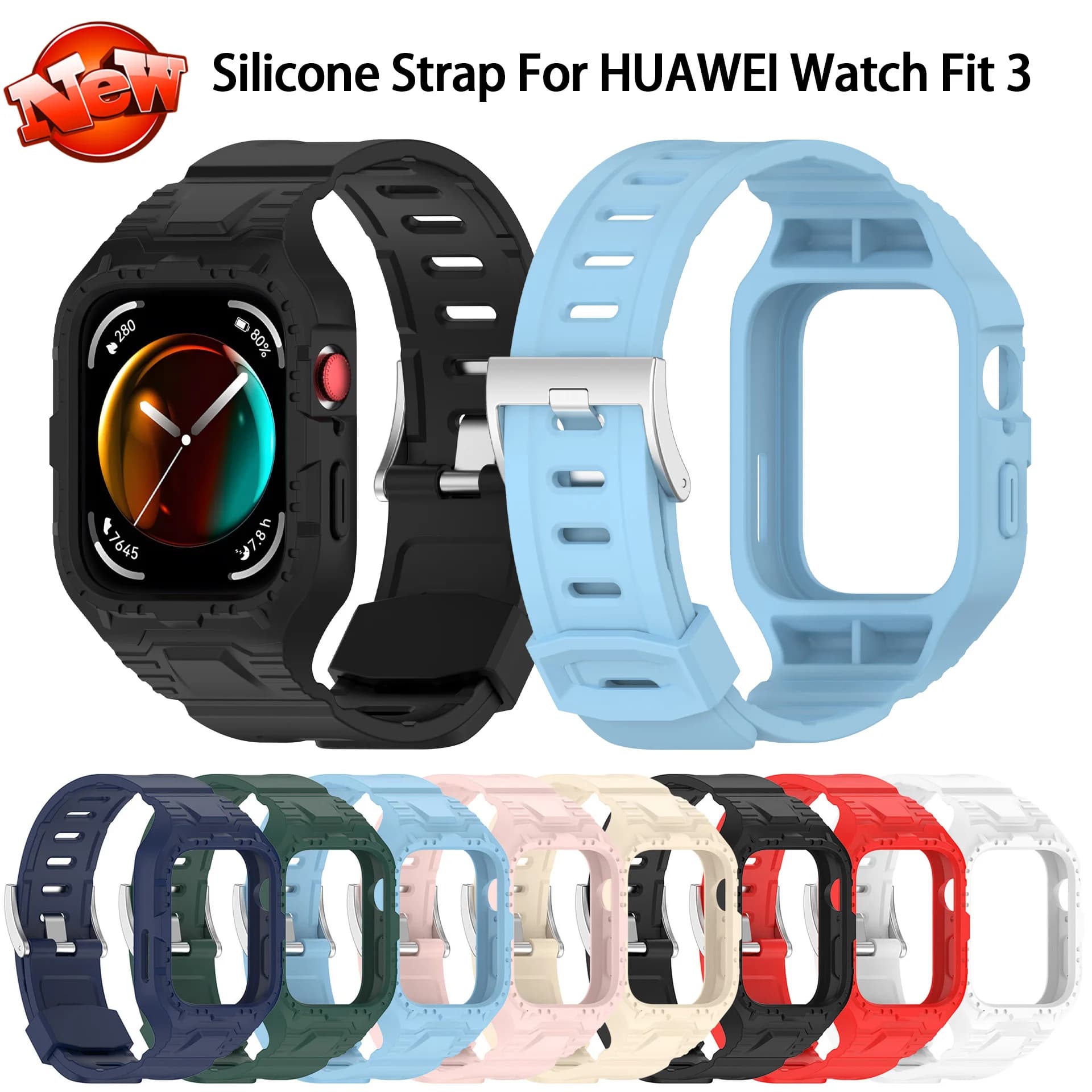 Cinturino in Silicone per Huawei Watch Fit 3 cinturino Smart Watch Soft One piece watch bracciale per cinturino sportivo HUAWEI Fit3