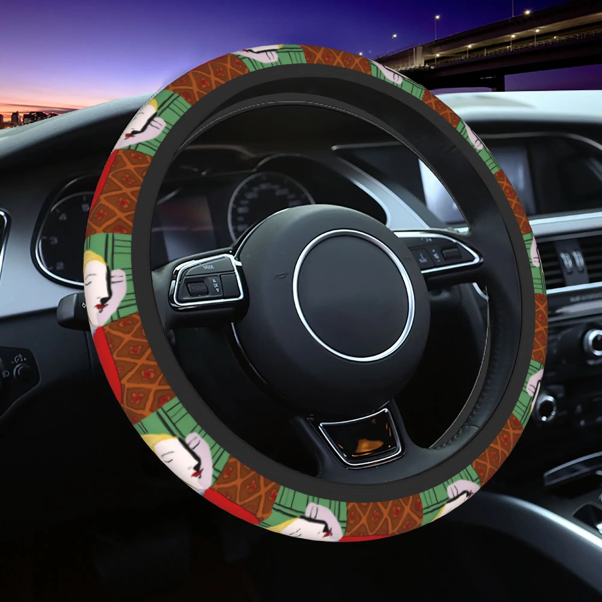 38 cm cover Pablo Picasso, universal interwoven cover, car accessories.