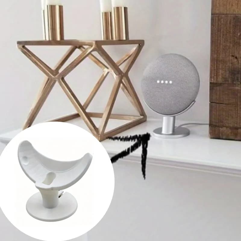 Supporto per altoparlante intelligente per Google Nest Home Mini, base da scrivania semplice, supporto protettivo, custodia organizer