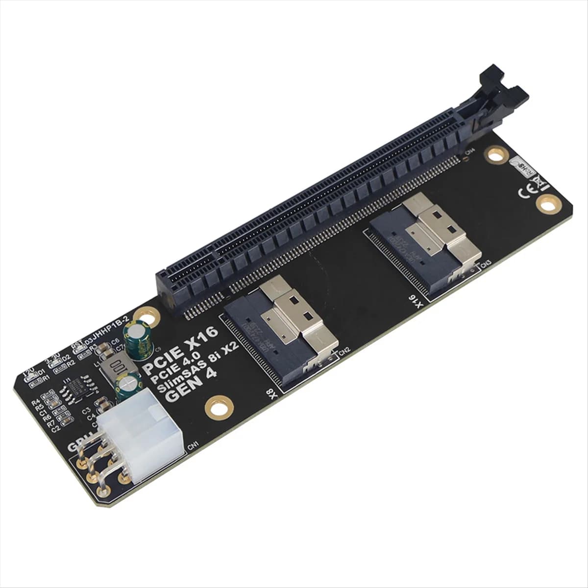 HowAA87 Scheda Adattatore 2 in 1 2 Porte SlimSAS 8I X2 a PCIE 4.0 X16 GEN4 per Scheda di Rete, Scheda Grafica, Scheda Video, Scheda di Acquisizione
