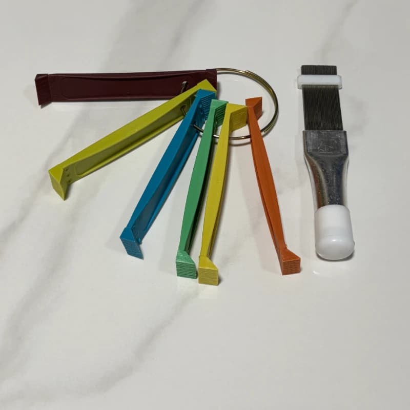 FCR6 Fin Comb Tool Set Air Conditioner Fin Straightener Evaporator Condenser Radiator Repair Cleaning Brush Kit
