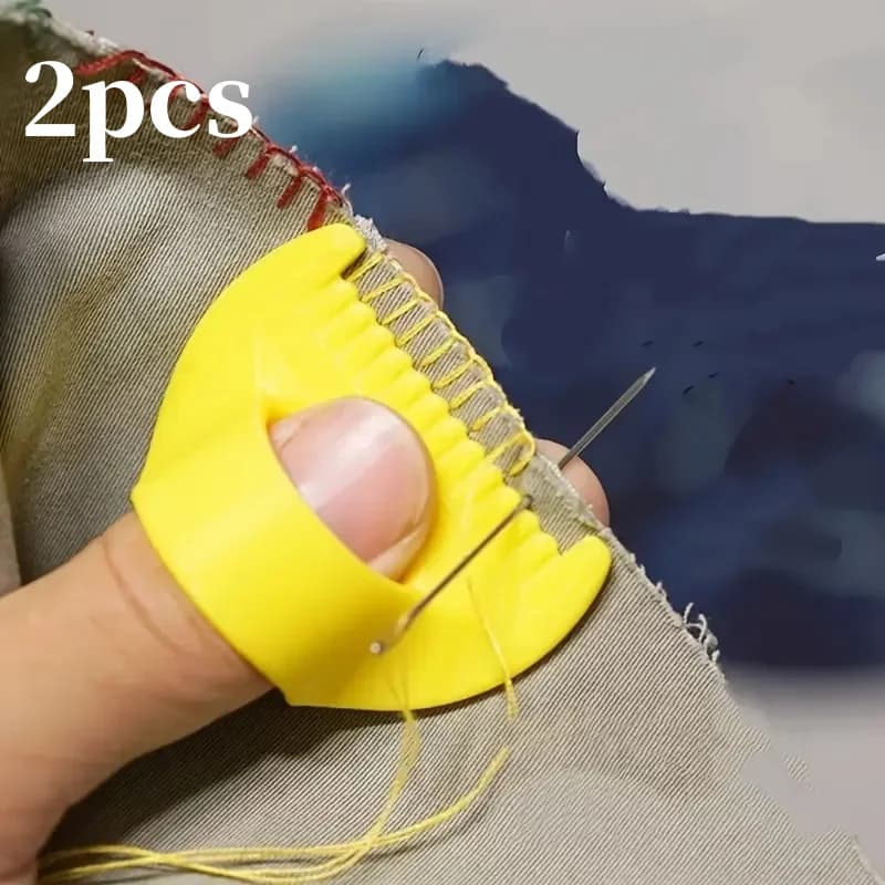 2 pezzi di accessori per stencil a punto annodato per cucire a mano fai-da-te con dispositivo ditale in tessuto ausili per cucire la casa