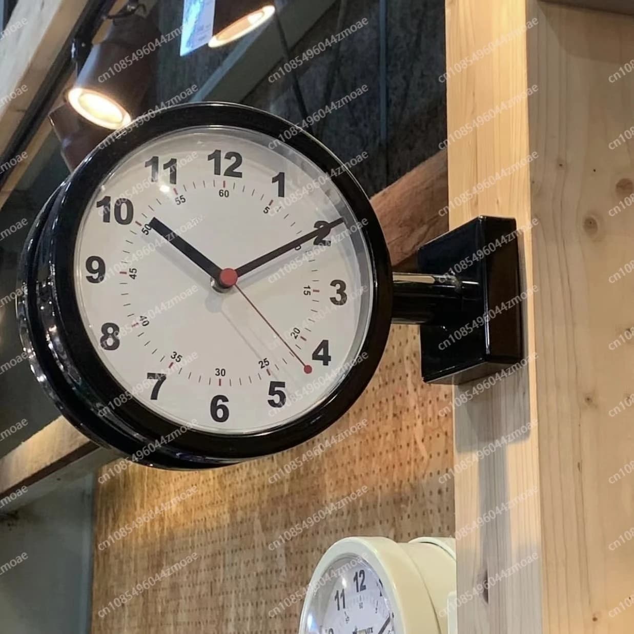 3 colors free shipping~ {steel double-sided wall clock} station clock metal can be rotated