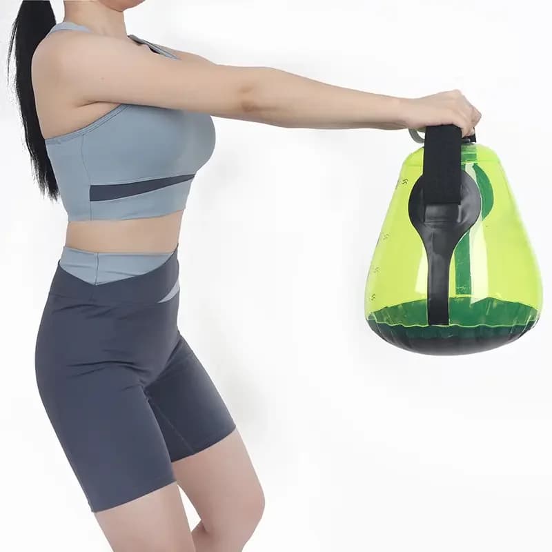 Women Household Portable Pot Dumbbell Weight Water Bag Filled Energy Pack Fitness Kettlebell