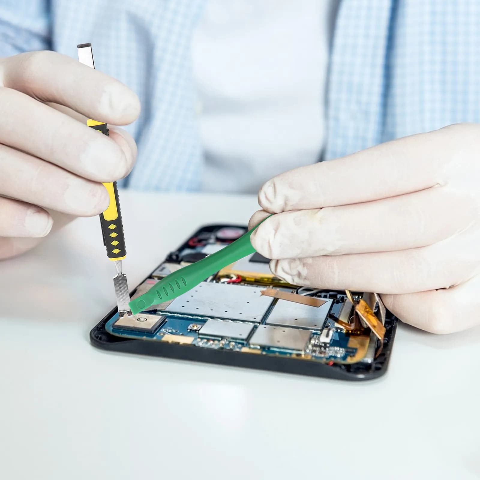 Set di 1 leva professionale in metallo per la riparazione di telefoni, tablet e laptop - Strumenti per l'apertura e lo smontaggio di dispositivi elettronici