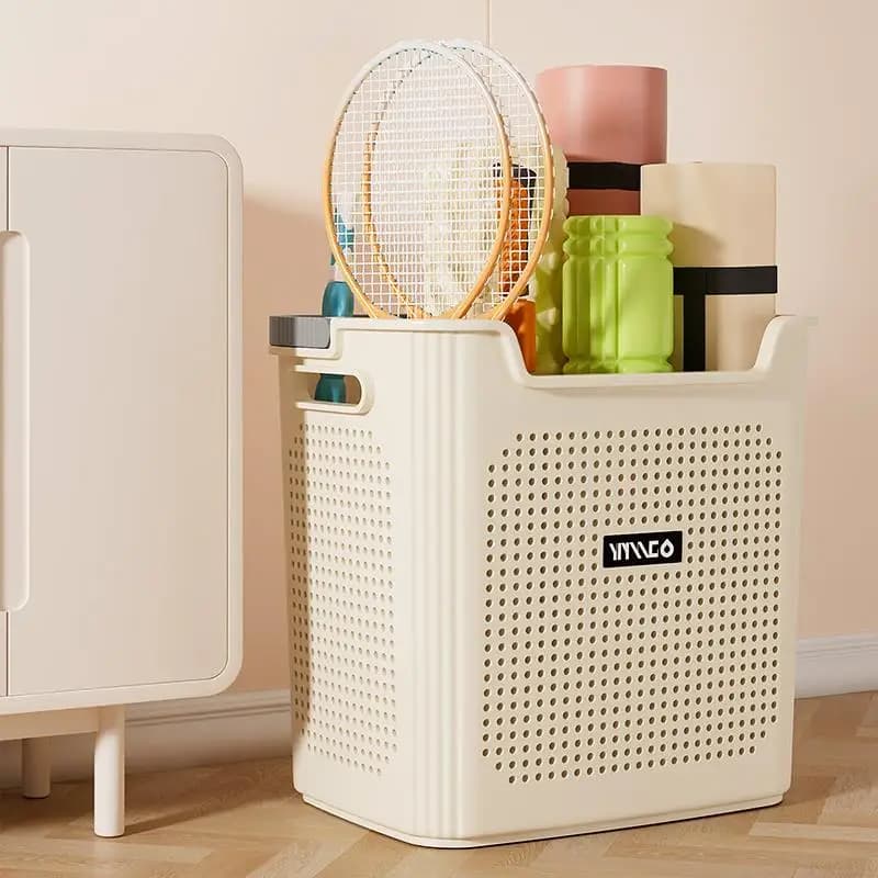 Fitness equipment storage basket, yoga mats, badminton racks, ABEYINUOR Love Storage Wonder