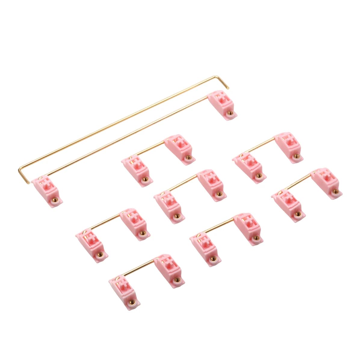 Youmeng Stabilizzatore montato su PCB blu/doukou rosa per tastiere meccaniche - Filo di acciaio placcato oro, albero satellitare a vite