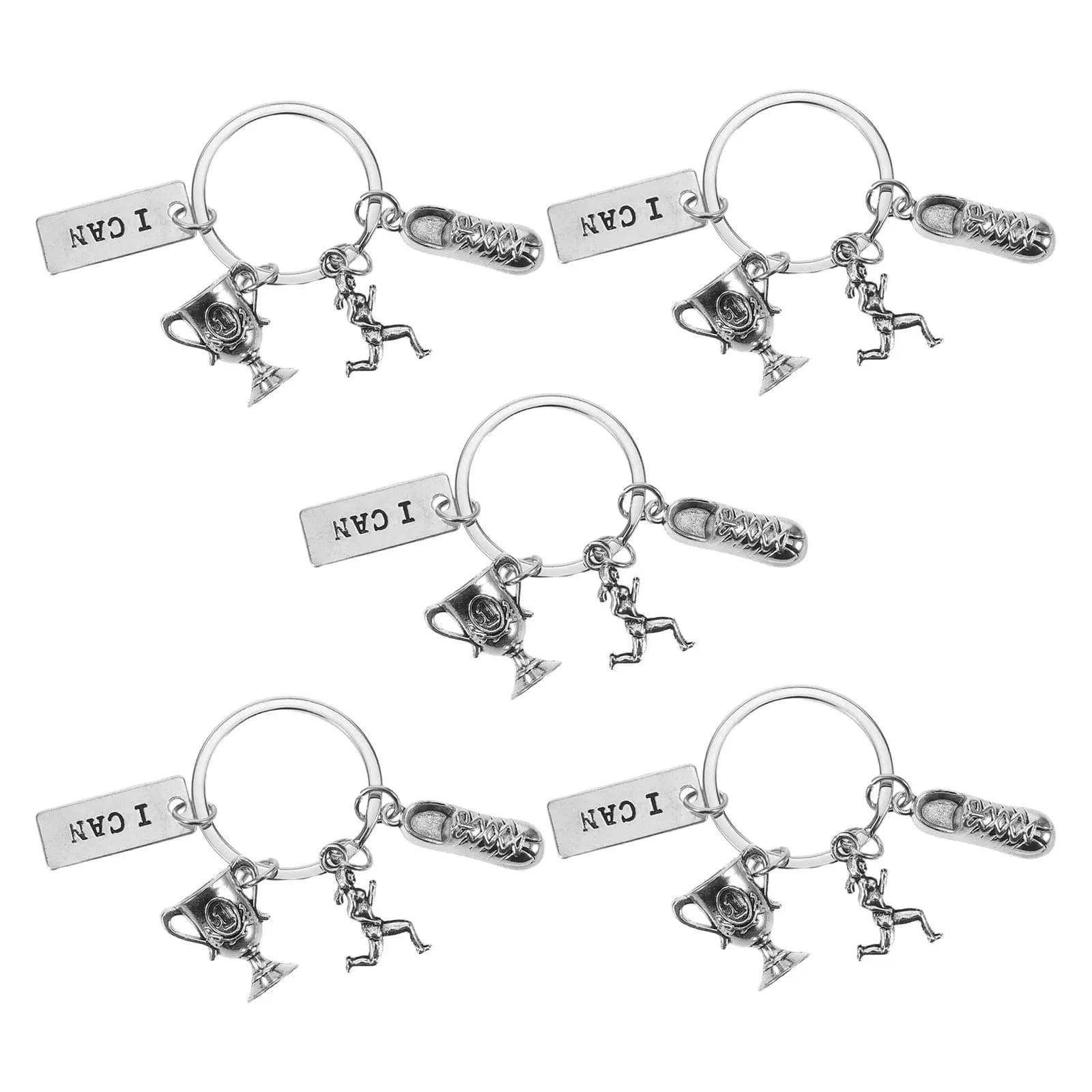 5Pcs Retro Runner Keychain Vintage Metal Pendant Mini Sneaker Charm for Backpack Bag Running Shoes Accessory Vintage Charms