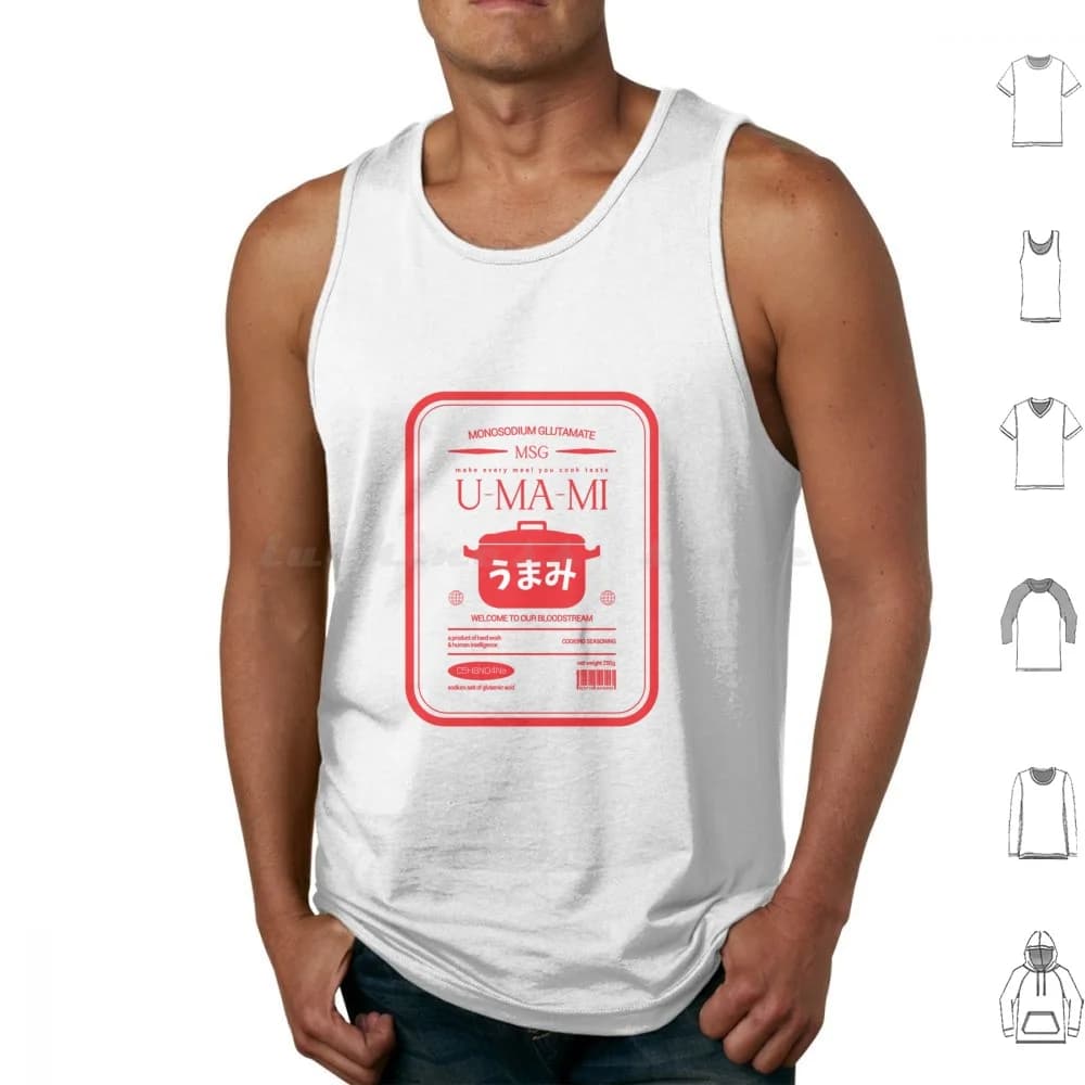 Monosodium Glutamate ( Msg )-Umami Tank Tops Print Cotton Monosodium Glutamate Msg Umami Japanese Culture Pop Culture