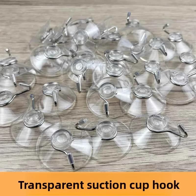 Potente Gancio a Ventosa Trasparente in PVC a Forma di Fungo, Gancio di Stoccaggio Senza Tracce per Vetro e Piastrelle in Ceramica, Senza Foratura