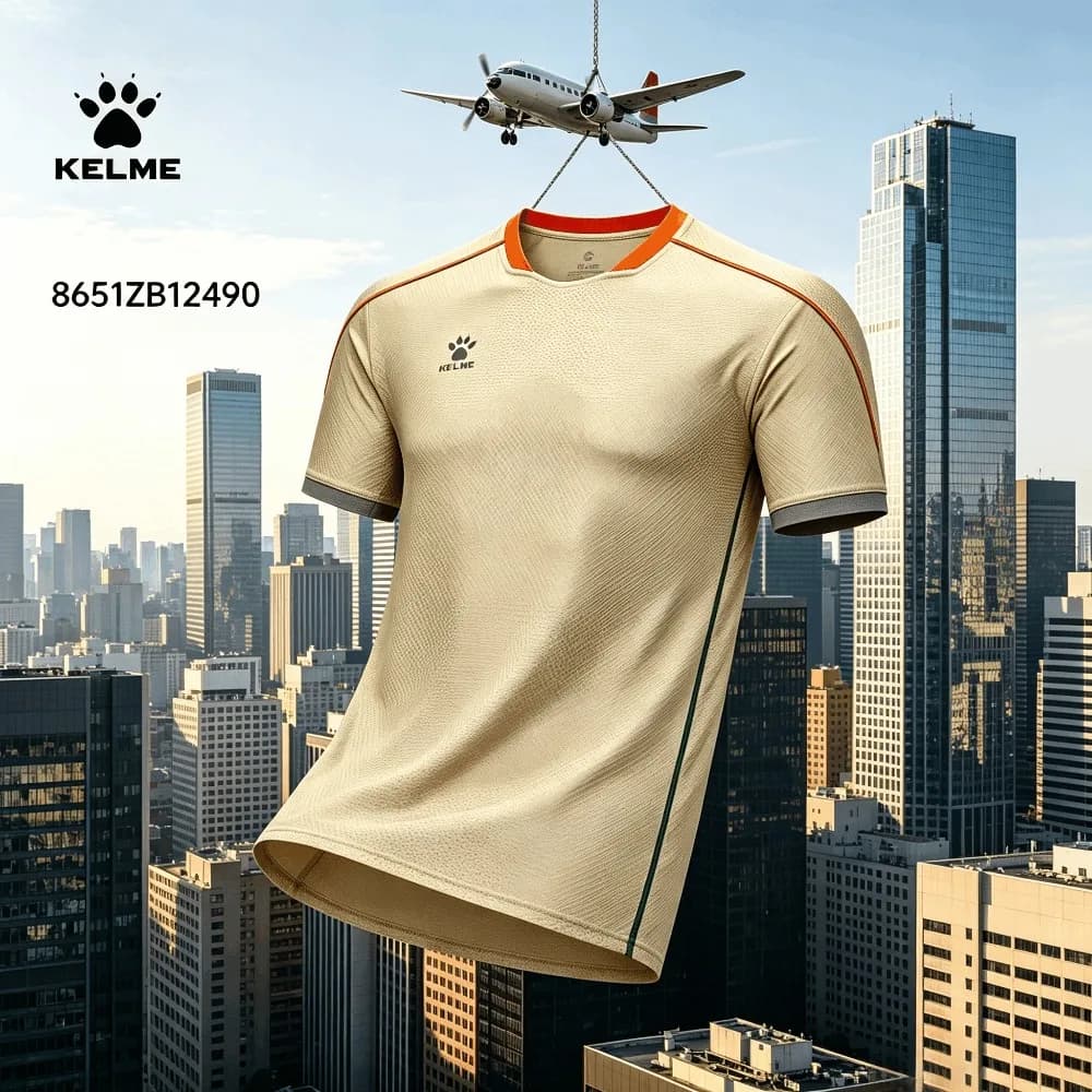 KELME Men’s Summer Essential Ice-Feel T-Shirt: Say Goodbye to Stuffy Heat—High-Elasticity, Quick-Drying Short-Sleeve Tee