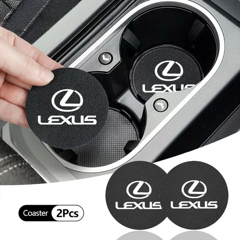 Adesivo per auto 2 pezzi in pelle scamosciata, tappetino antiscivolo per portabottiglie e portabicchieri per Lexus RX300 IS200 IS250 ES350 CT200h UX250h NX300h ES30