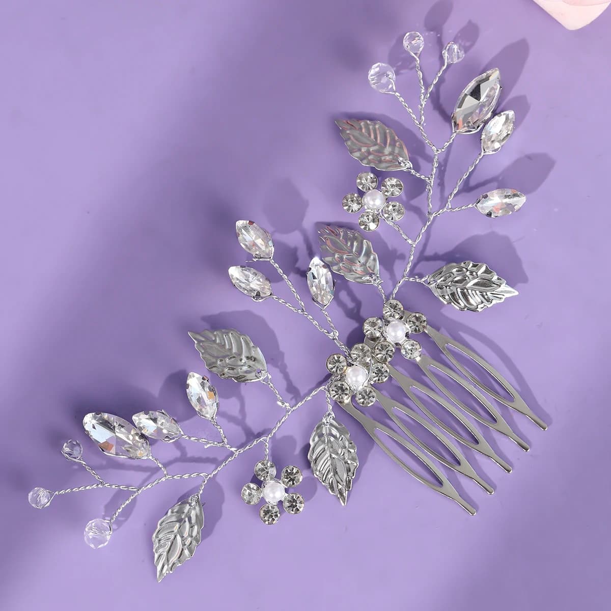 Crystal Hair Combs with Metal Blade Original Design Bridal Hair Accessories Elegant Hair Clip for Women