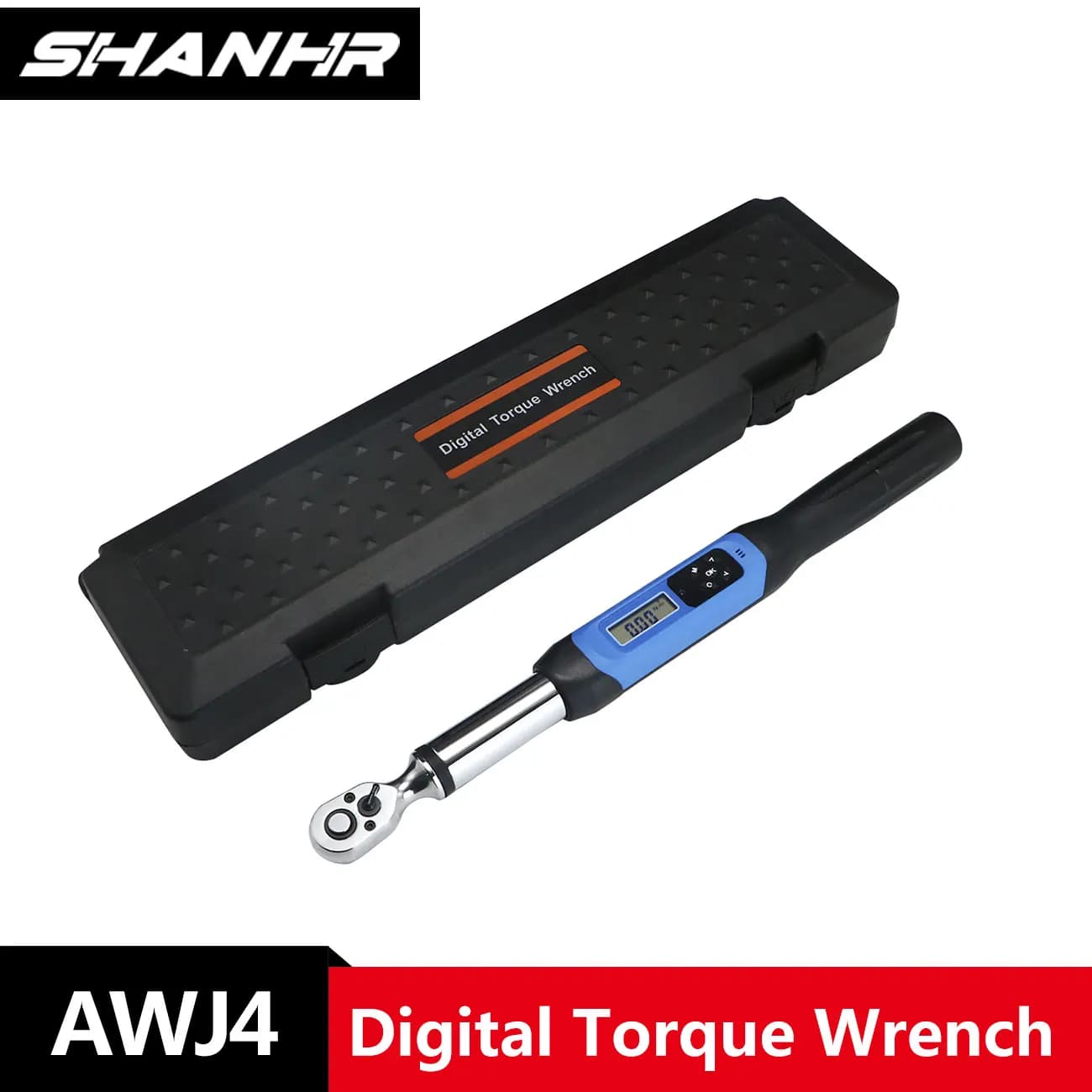 Chiave Dinamometrica Digitale SHANHR 1/2 con Allarme Sonoro e Luce LED per Riparazione Auto, Moto e Biciclette