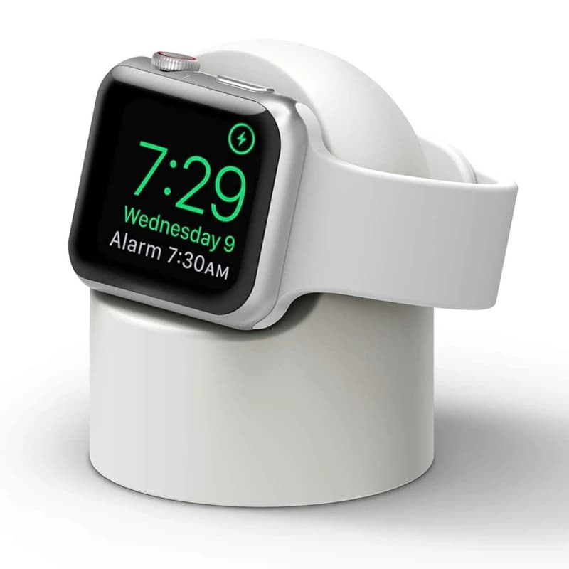 Supporto per caricabatterie per Apple Watch Series 9 8 Ultra 7 6 5 SE 4 3 2 supporto per caricabatterie Dock Station staffa in Silicone supporto per cavo di ricarica Iwatch